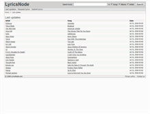 Tablet Screenshot of lyricsnode.com